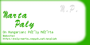 marta paly business card